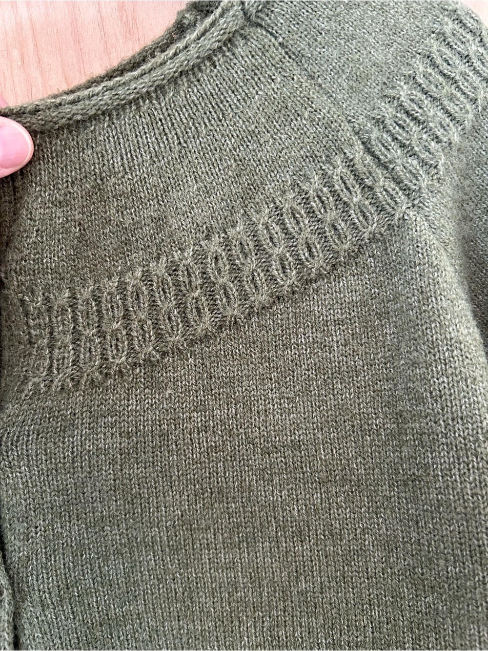 Unbranded Women’s Wool Blend olive green cardigan, size Medium